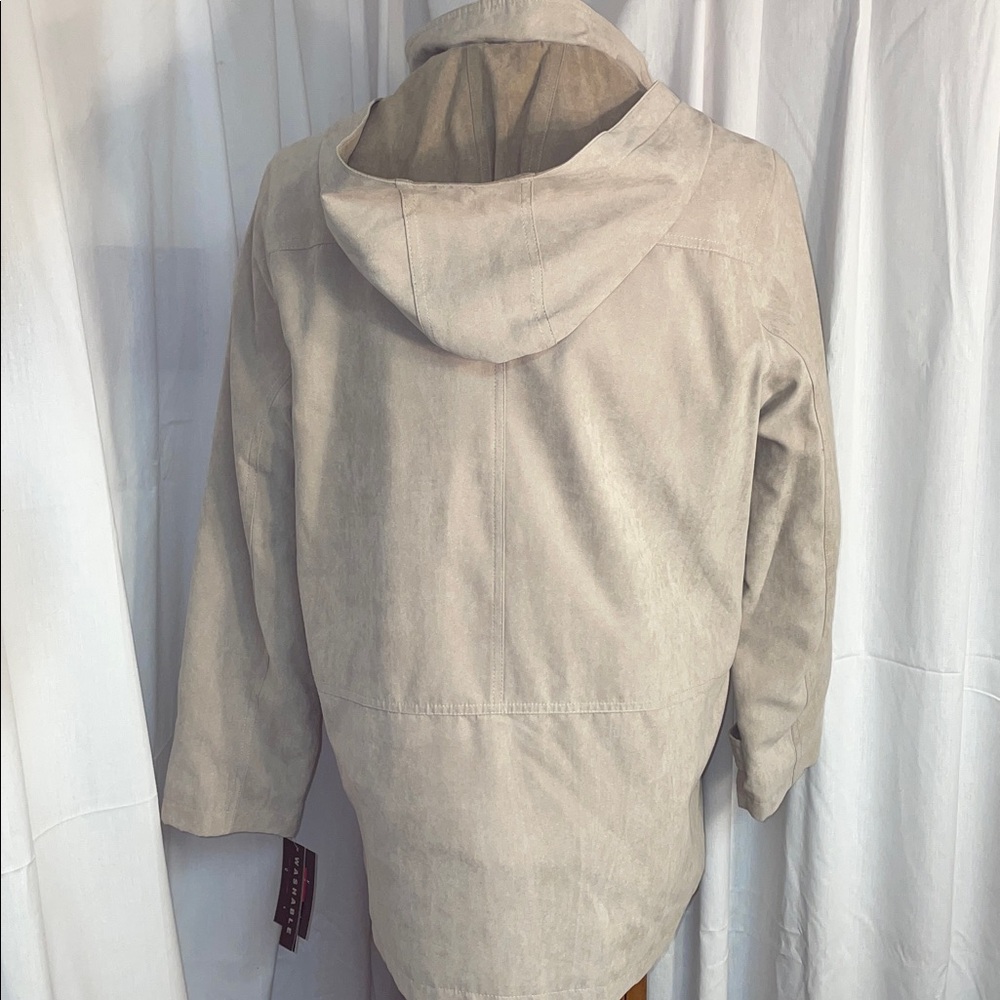 NWT Gallery Women's Tan Trench Coat. Removable liner and hood. Size Large. - Picture 3 of 15